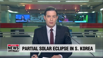Partial solar eclipse in S. Korea visible nationwide
