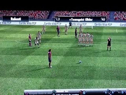 coup franc pes2008 barcelone
