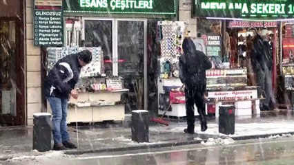 Konya'da kar, kartpostallık görüntüler ortaya çıkardı