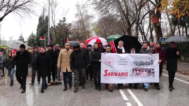 Sakarya'da Sarıkamış Kahramanları Anısına Saygı Yürüyüşü