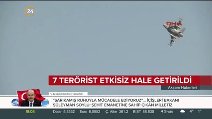 Kuzey Irak'taki hava harekatında 7 terörist etkisiz hale getirildi