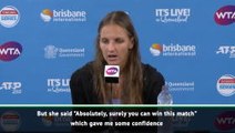 TENNIS: Brisbane International: Coach Rennae believed I could win - Pliskova