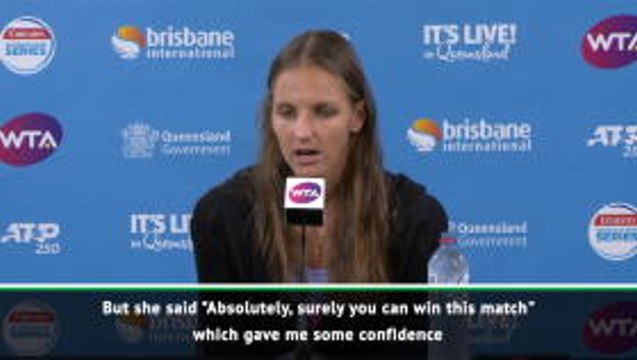 TENNIS: Brisbane International: Coach Rennae believed I could win - Pliskova