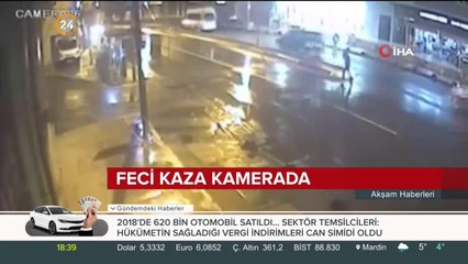 Sultanbeyli'de meydana gelen feci kaza kamerada
