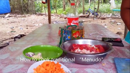 Philippines village life- cooking menudo