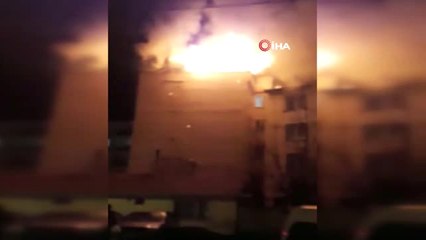 5 Katlı Binanın Çatı Katı Alev Alev Yandı