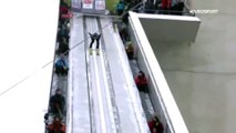 Saut à ski : la belle casquade du sauteur à ski kazakh Sabirzhan Muminov