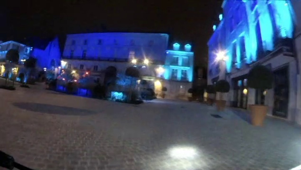 VTT Urbain à Tours, éclairage de fin d'année.