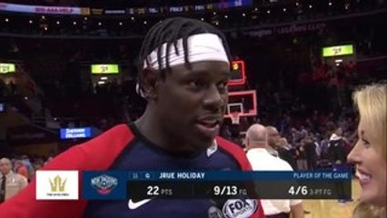 Pelicans On-Court Postgame Interview: Jrue Holiday vs. Cavaliers