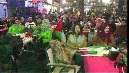 لقاءات مع الجماهير الفلسطينية في رام الله بعد التعادل مع سوريا