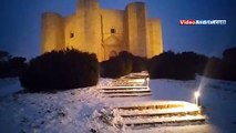 Castel del Monte: la neve ed il gioco di luci naturale che 