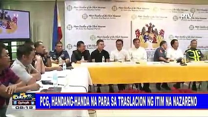 PCG, handang-handa na para sa traslacion ng Itim na Nazareno
