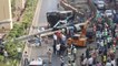 News Alert: Horrifying moment as crane topples inches away from motorists in Pune