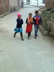 Kids just hanging out in North India street!
