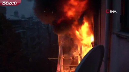 Şişli'de yangında can pazarı