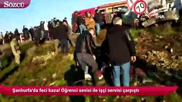 Şanlıurfa'da feci kaza! Öğrenci sevisi ile işçi servisi çarpıştı
