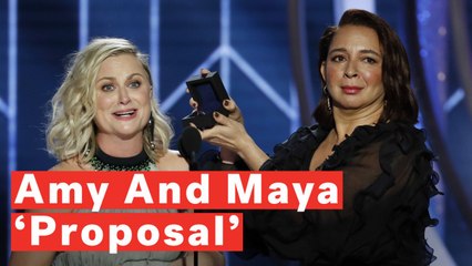 Amy Poehler And Maya Rudolph Stage Fake Proposal While Presenting At The Golden Globes