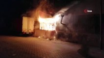 Fethiye'de Çıkan Yangında Mobilya Deposu Kül Oldu