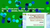 Corporations and Other Business Associations: Selected Statutes, Rules, and Forms, 2016