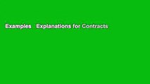Examples   Explanations for Contracts