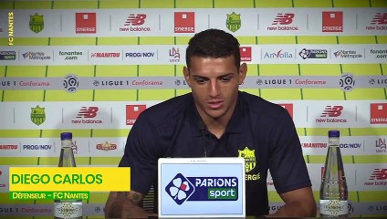 Diego Carlos avant FC Nantes - Montpellier HSC
