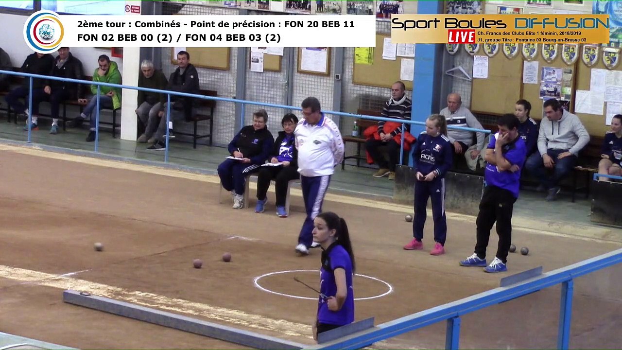 Second tour intégral, France Club Elite 1 Féminin, J1 groupe Titre,  Fontaine contre Bourg-en-Bresse,  saison 2018/2019