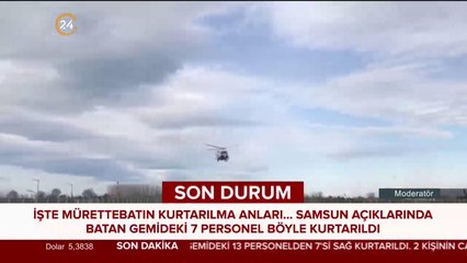 Samsun'da gemi battı