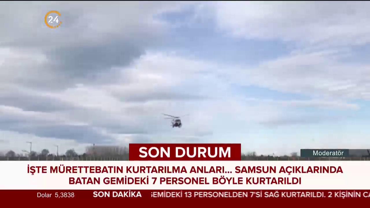 Samsun'da gemi battı