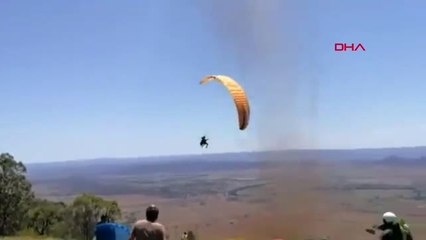 Dha Dış - Hortuma Kapılan Paraşütçünün O Anlarını Eşi Kaydetti