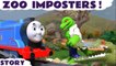 Zoo Imposters from Spiderman try to take Thomas and Friends Kinder Surprise Eggs, but will Rhino and Lizard get the Surprise Toys? A fun toy story for kids and preschool children