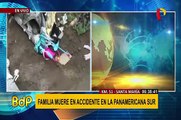 Panamericana Sur: cinco integrantes de familia mueren tras chocar contra bus interprovincial
