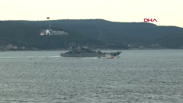 Çanakkale Rus Savaş Gemisi 'Caesar Kunikov' Çanakkale Boğazı'ndan Geçti