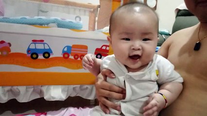 Cute baby smiling is the most adorable thing ever