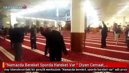 Camide aerobik yaptılar