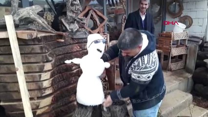 Muğla Datça Zirvelerine 3 Yıl Sonra Kar Yağdı