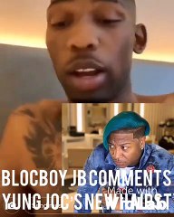 BlocBoy JB clowns Yung Joc's hairstyle, calls it "blue raspberry"