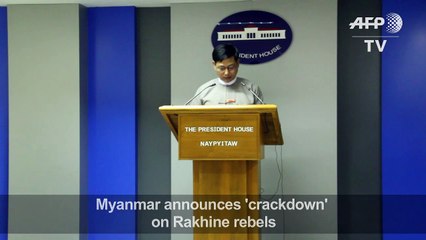 Download Video: Myanmar army to launch 'crackdown' on Rakhine rebels: govt