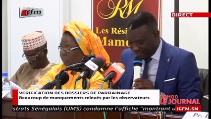 REPLAY - JT Français 20h - Pr : CHEIKH TIDIANE DIAHO - 07 Janvier 2019