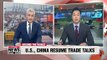 U.S.,China begin two-day trade talks in Beijing