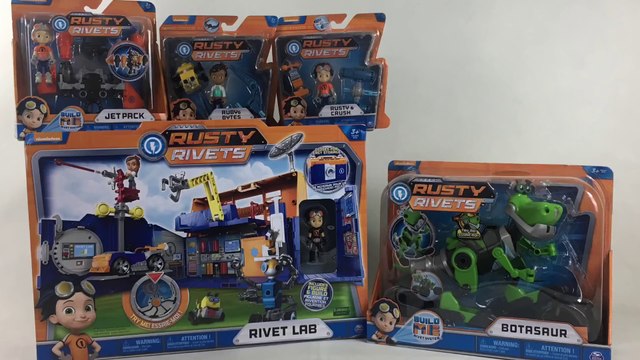 Rusty Rivets Toy Haul Rivet Lab Botasaur Jet Pack Ruby Bytes Crush || Keith's Toy Box