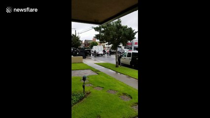 Man barricaded at Culver City motel taken away for questioning