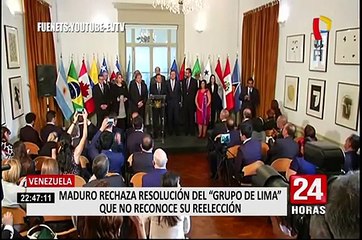 Venezuela: Nicolás Maduro rechaza resolución del Grupo de Lima
