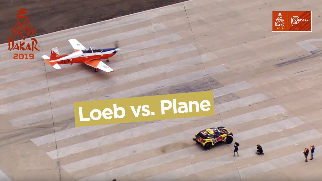 Loeb vs. Avion/Plane - Dakar 2019