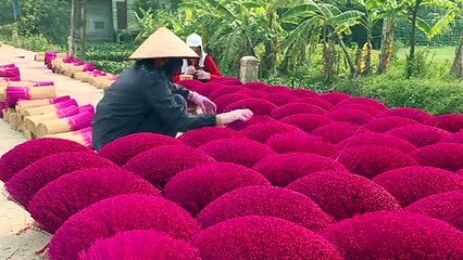 Au Vietnam, un "village d'encens" se prépare aux fêtes du Têt