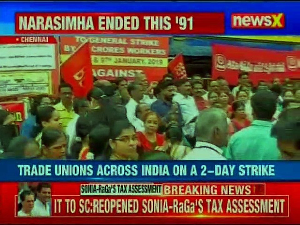 Trade Unions across India on a 2-day strike; 20 crore workers expected to join strike