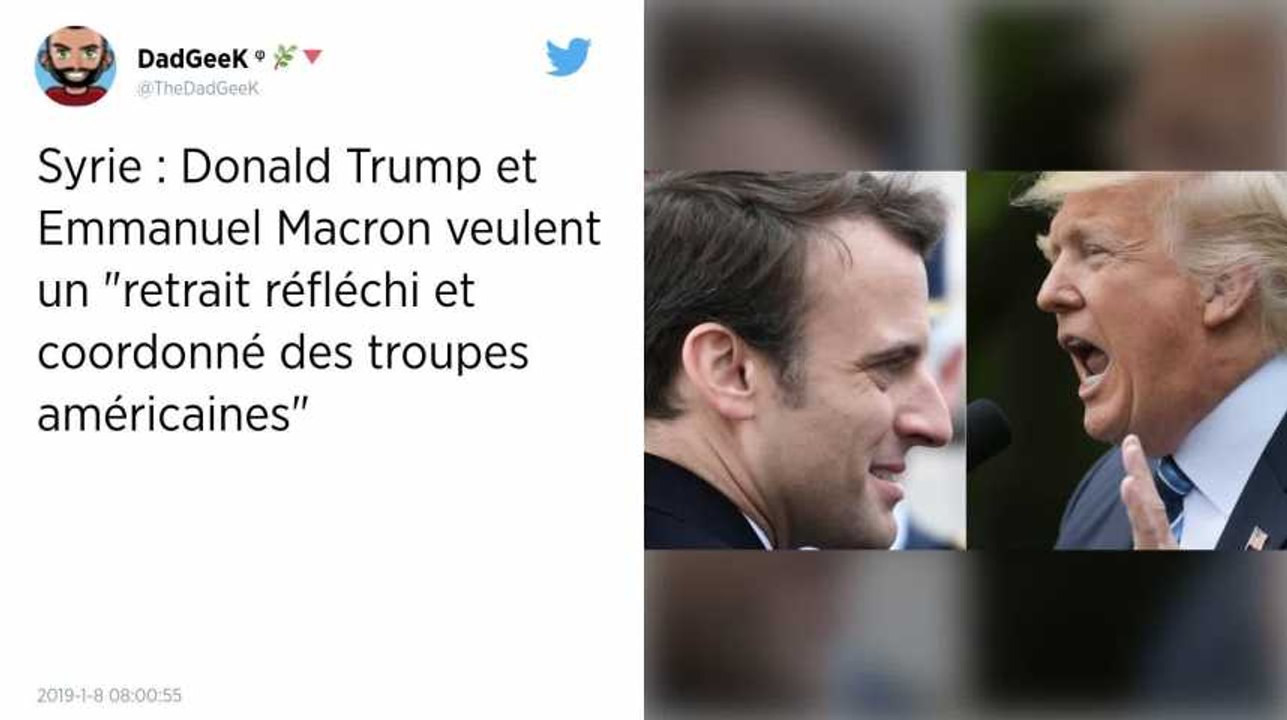 Syrie. Donald Trump et Emmanuel Macron discutent d’un retrait « réfléchi et coordonné »