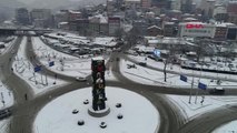 Zonguldak'ta Kar Manzarası Havadan Görüntülendi