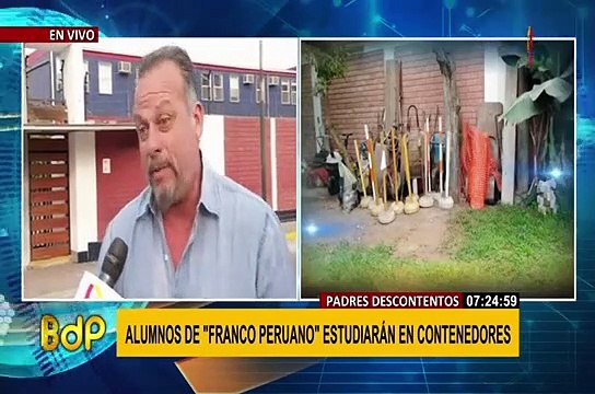 Colegio Franco Peruano: padres denuncian que sus hijos continuarán estudiando en contenedores