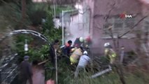 Üsküdar'da Yangına Müdahale Eden İtfaiye Eri Çatıdan Beton Zemine Düştü