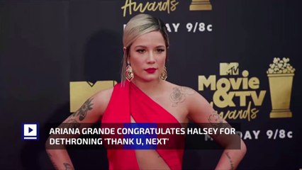 Ariana Grande Congratulates Halsey for Dethroning 'Thank U, Next'